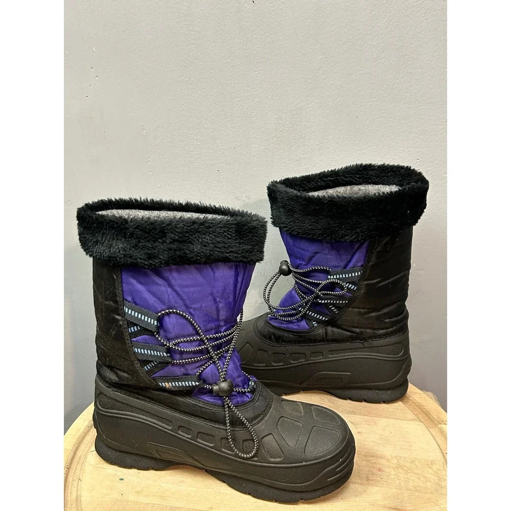 Ranger‎ Snow Boots Purple Black Waterproof Winter Womens  7